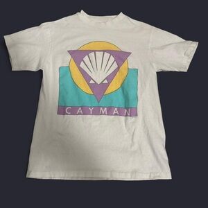 Vintage single stitch Hanes White and Purple Short Sleeve Tees